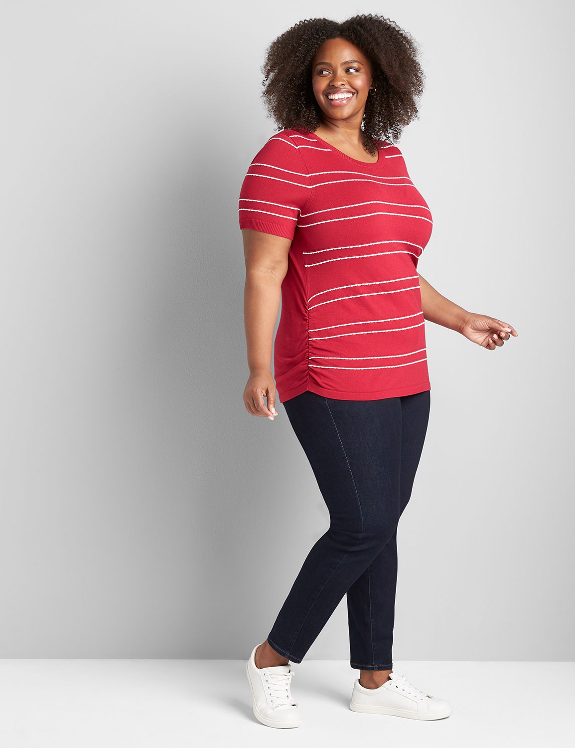 Lane Essentials Ruched-Side Sweater Product Image 3