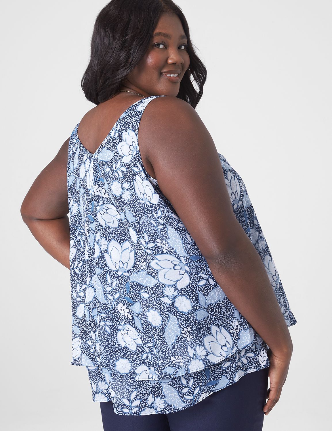 Sleeveless Vneck Swing Double Layer Product Image 2