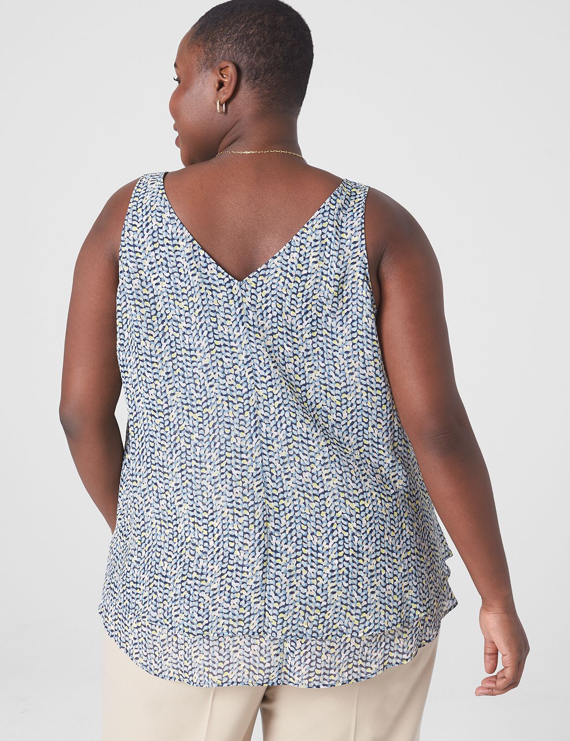 Sleeveless Vneck Swing Double Layer Product Image 2