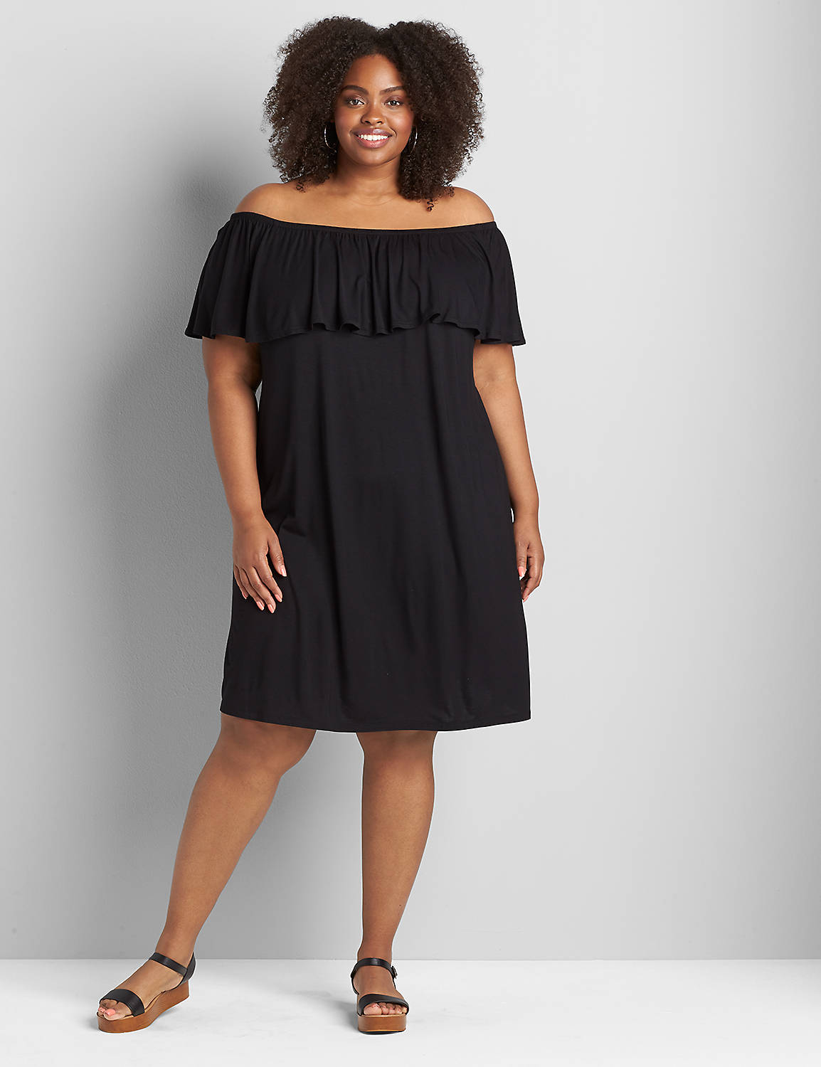 Convertible Off-The-Shoulder A-Line Dress Product Image 1