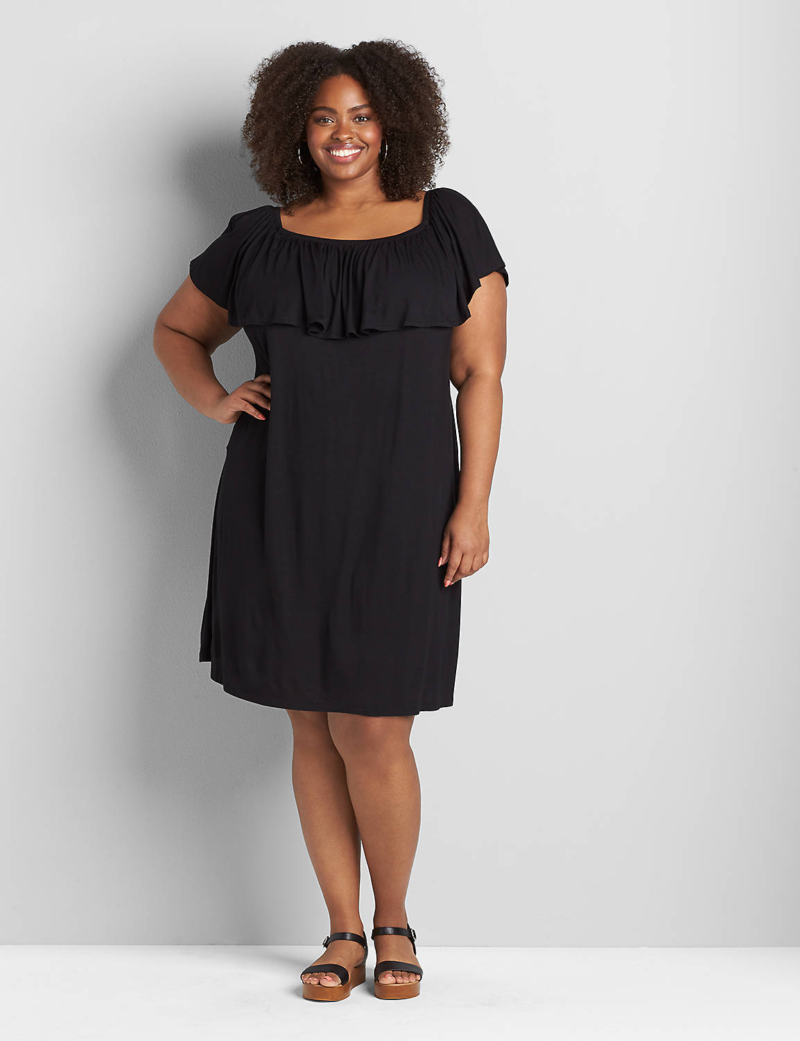 Convertible Off-The-Shoulder A-Line Dress Product Image 3
