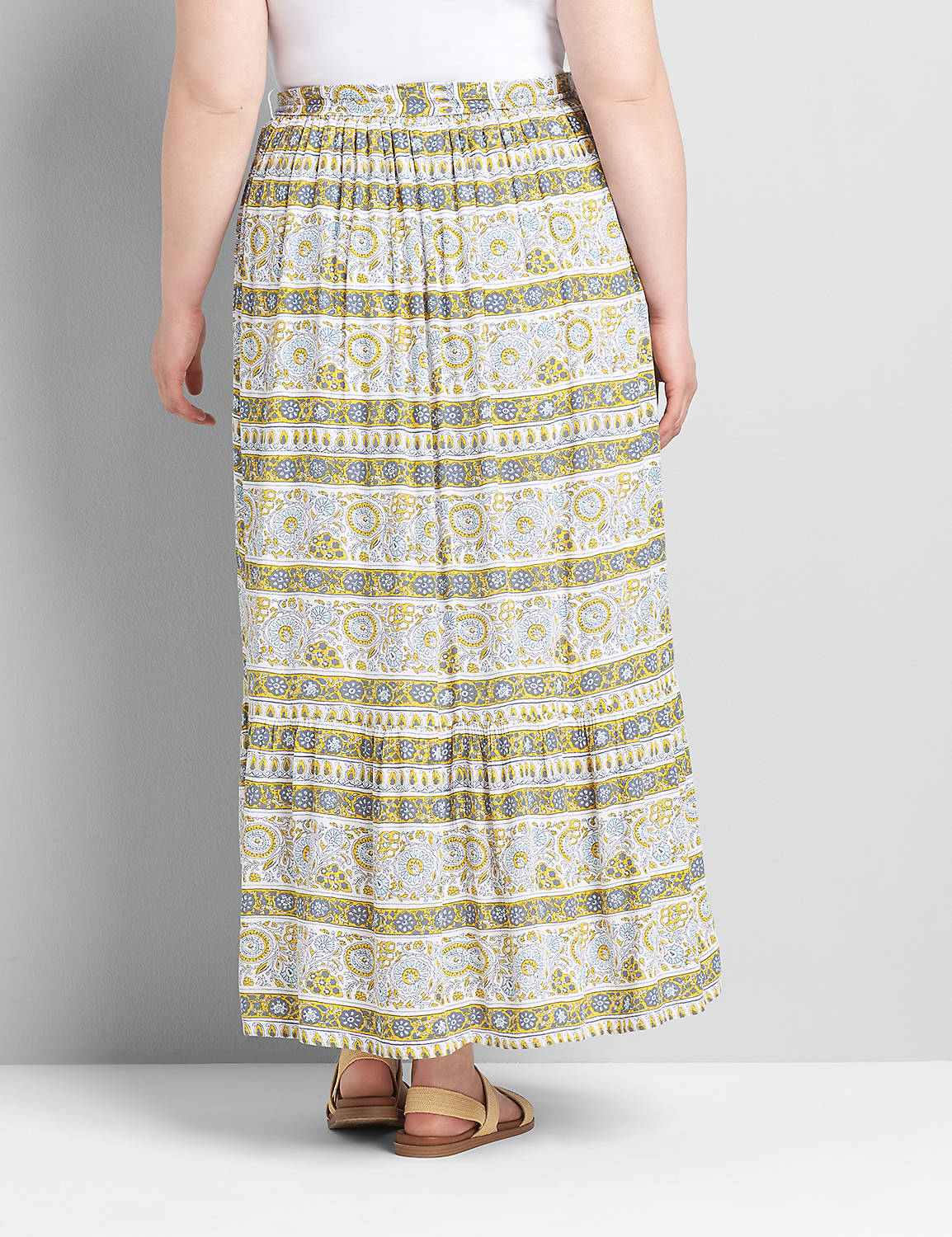 Tiered Maxi Skirt with Belt Product Image 2