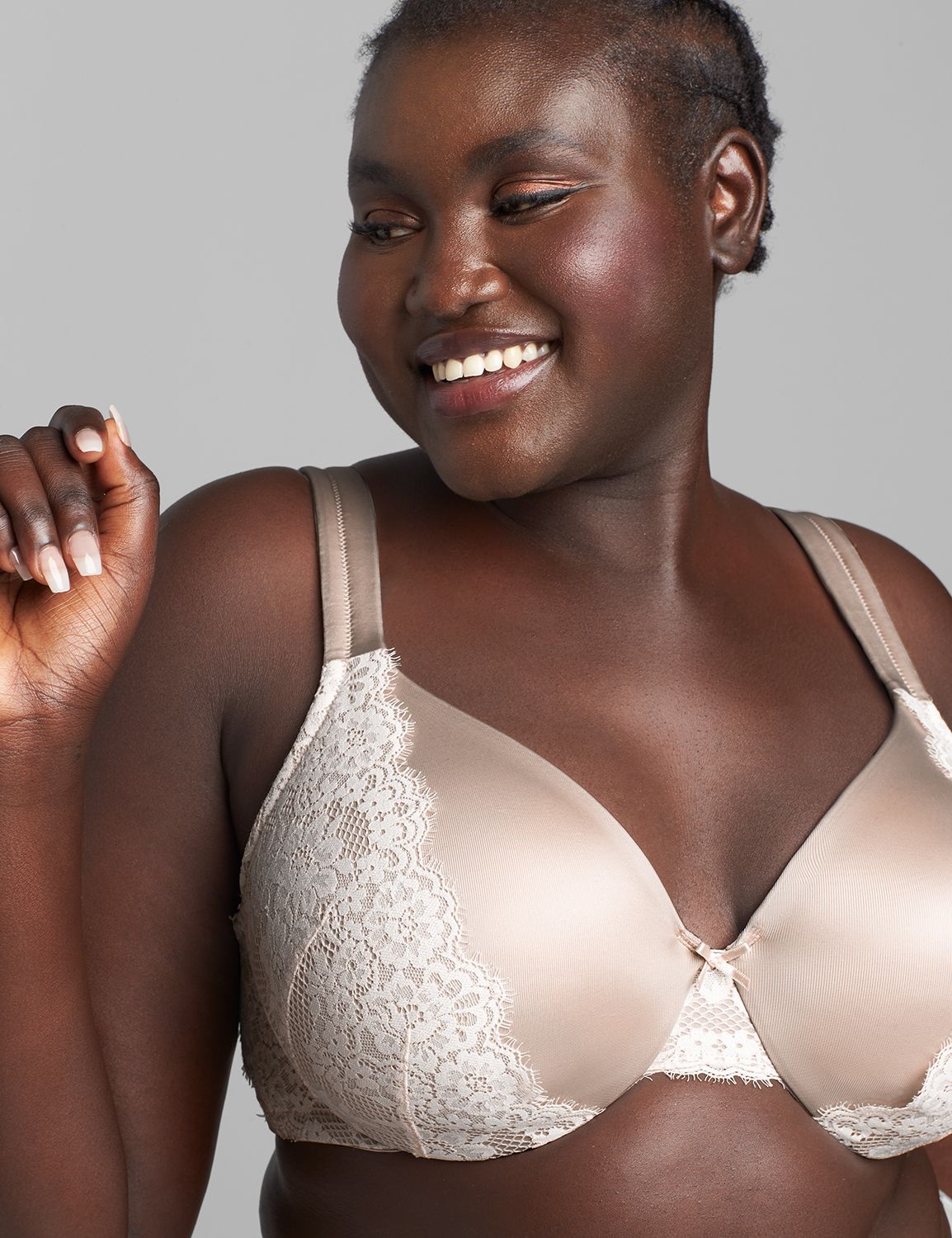 Women's Eyelash Plus Size Underwire Unlined Lace Bra for Heavy Breast