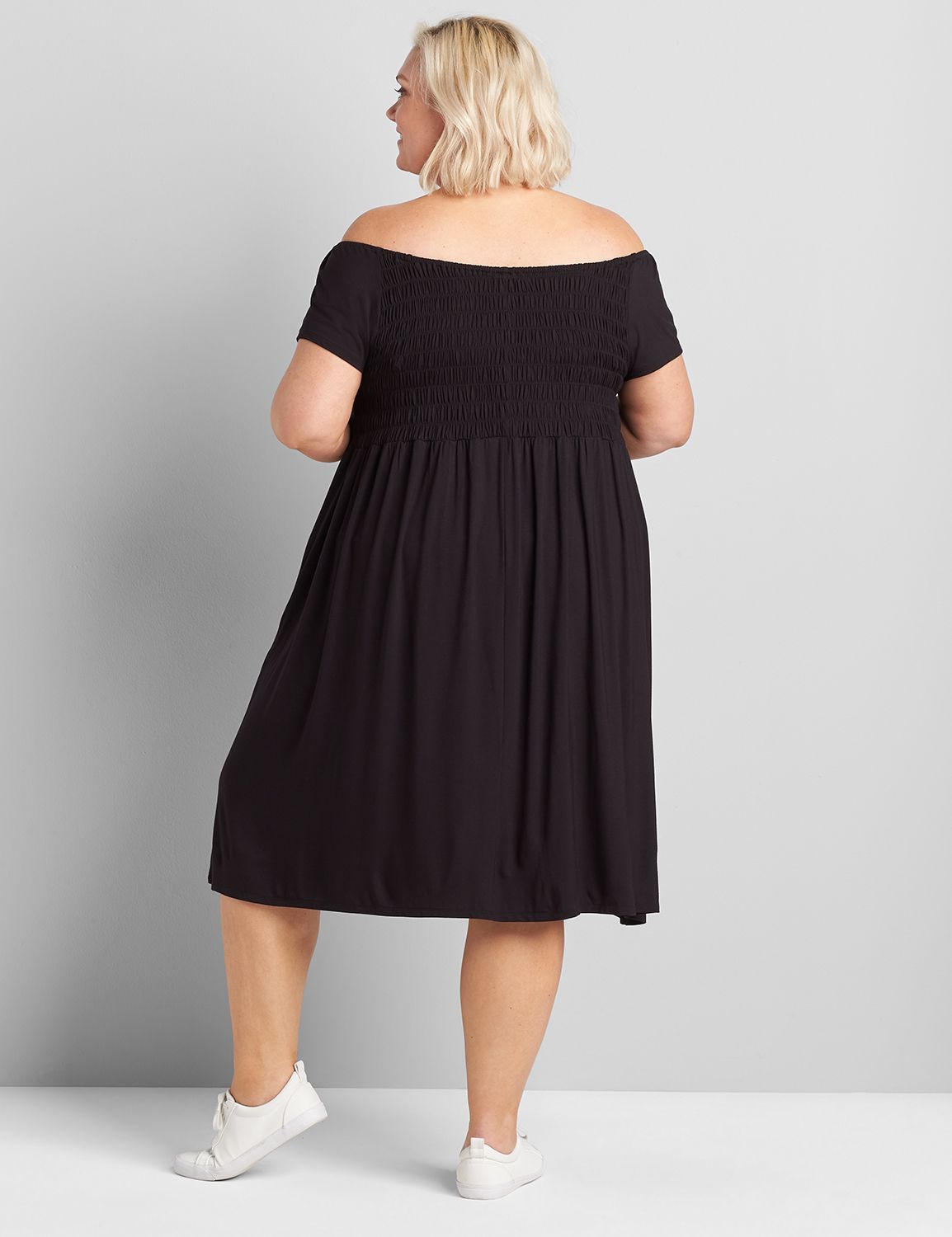 Short Sleeve Off The Shoulder Smock Product Image 2