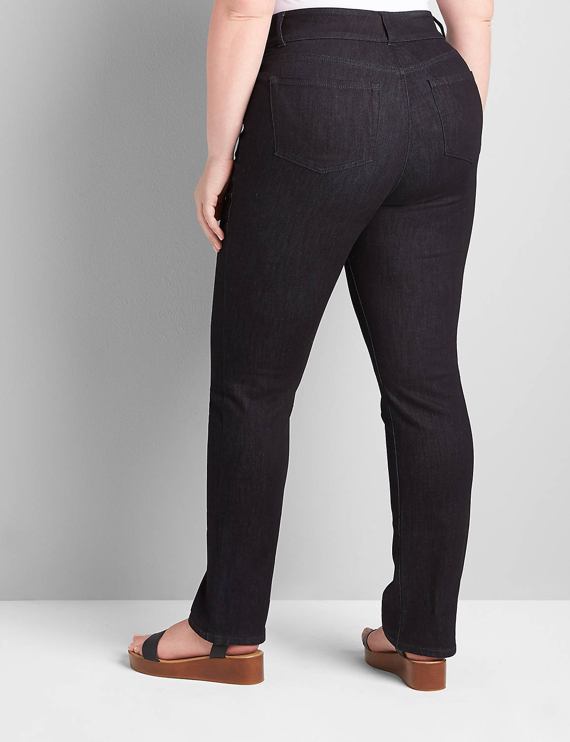 Tighter Tummy High-Rise Straight Jean- Dark Wash Product Image 2