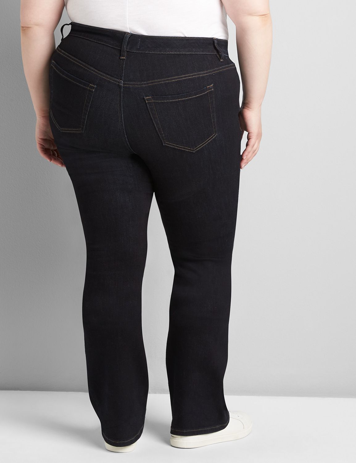 Straight Fit High-Rise Boot Jean- Dark Wash Product Image 2