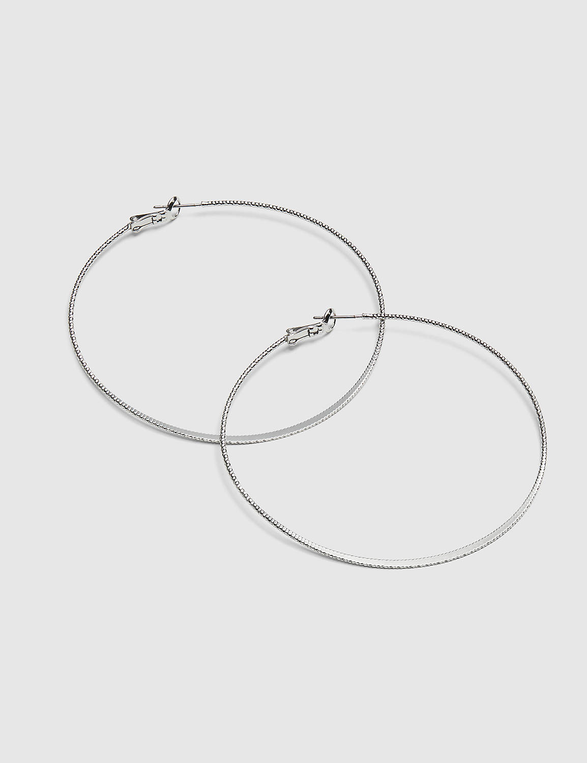 Extra Large Diamond Cut hoop:Silver:ONESZ Product Image 1