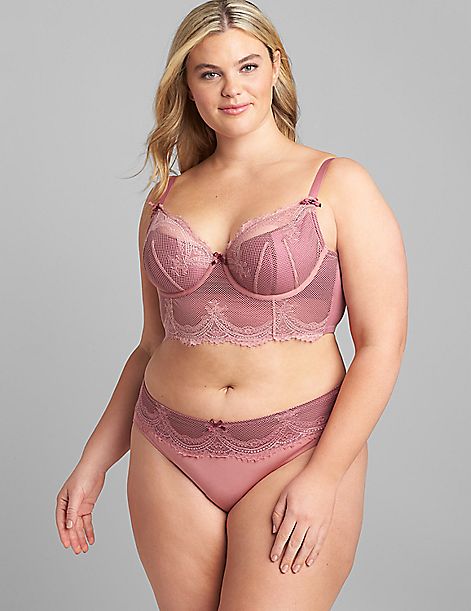 Lace Longline Lightly Lined French Balconette Bra