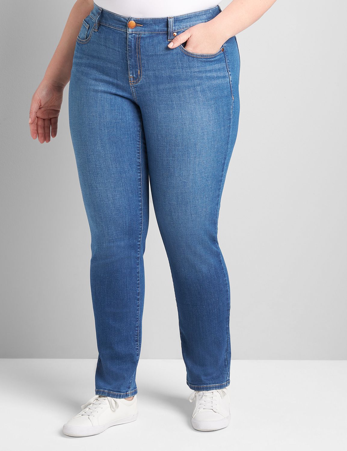 Lane Bryant, Jeans, Lane Bryant Flex Magic Waistband Signature Fit Mid  Rise Straight Leg Denim Jeans