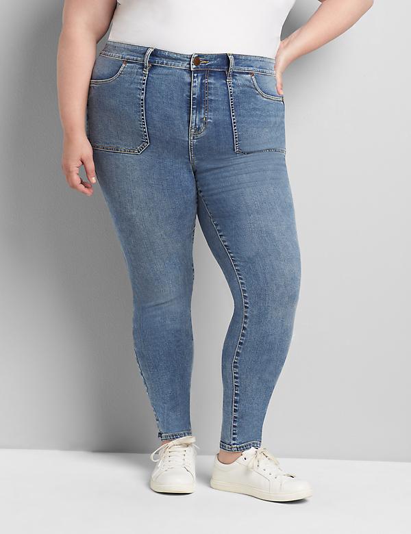 Straight Fit High-Rise Skinny Jean- Medium Wash
