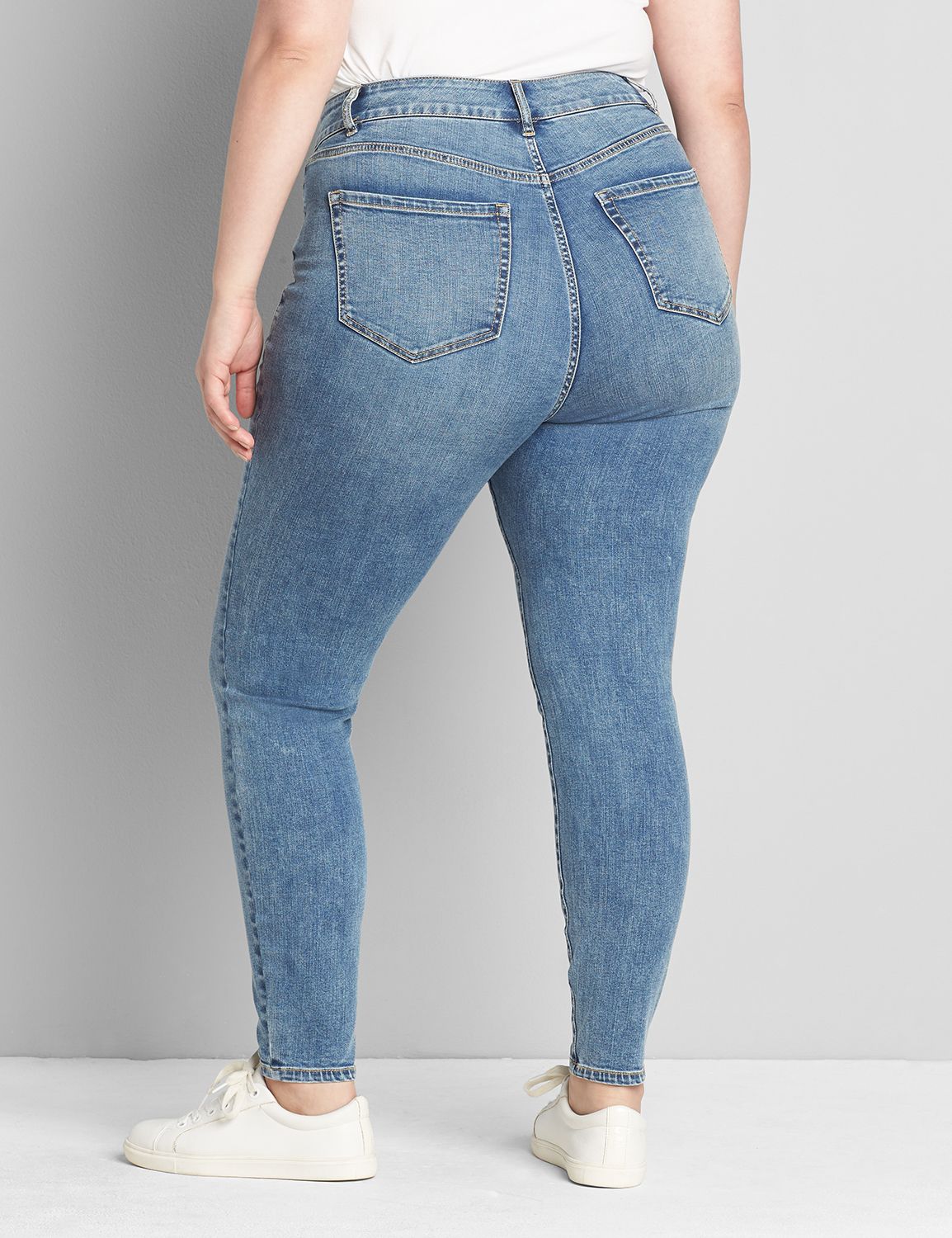 Curvy Fit High-Rise Skinny Jean- Medium Wash Product Image 2
