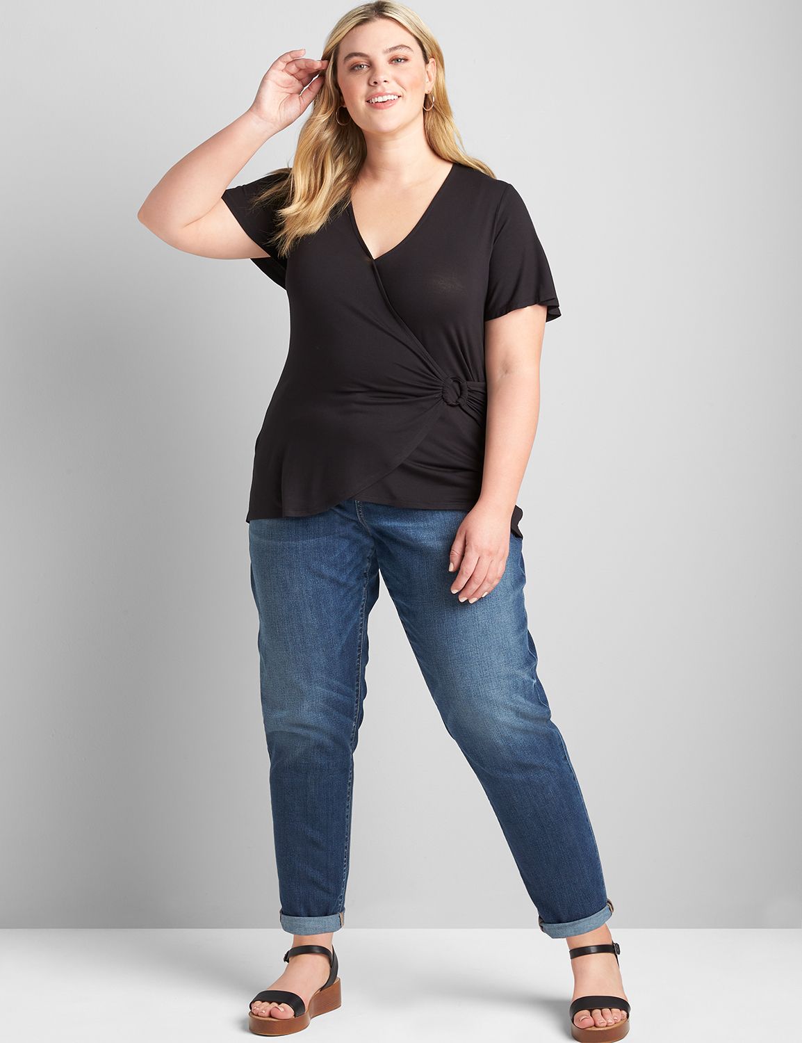 Lane Bryant Mid Rise Girlfriend Crop Jeans 24 Medium Wash Flex Magic  Waistband - $28 - From Kathleen