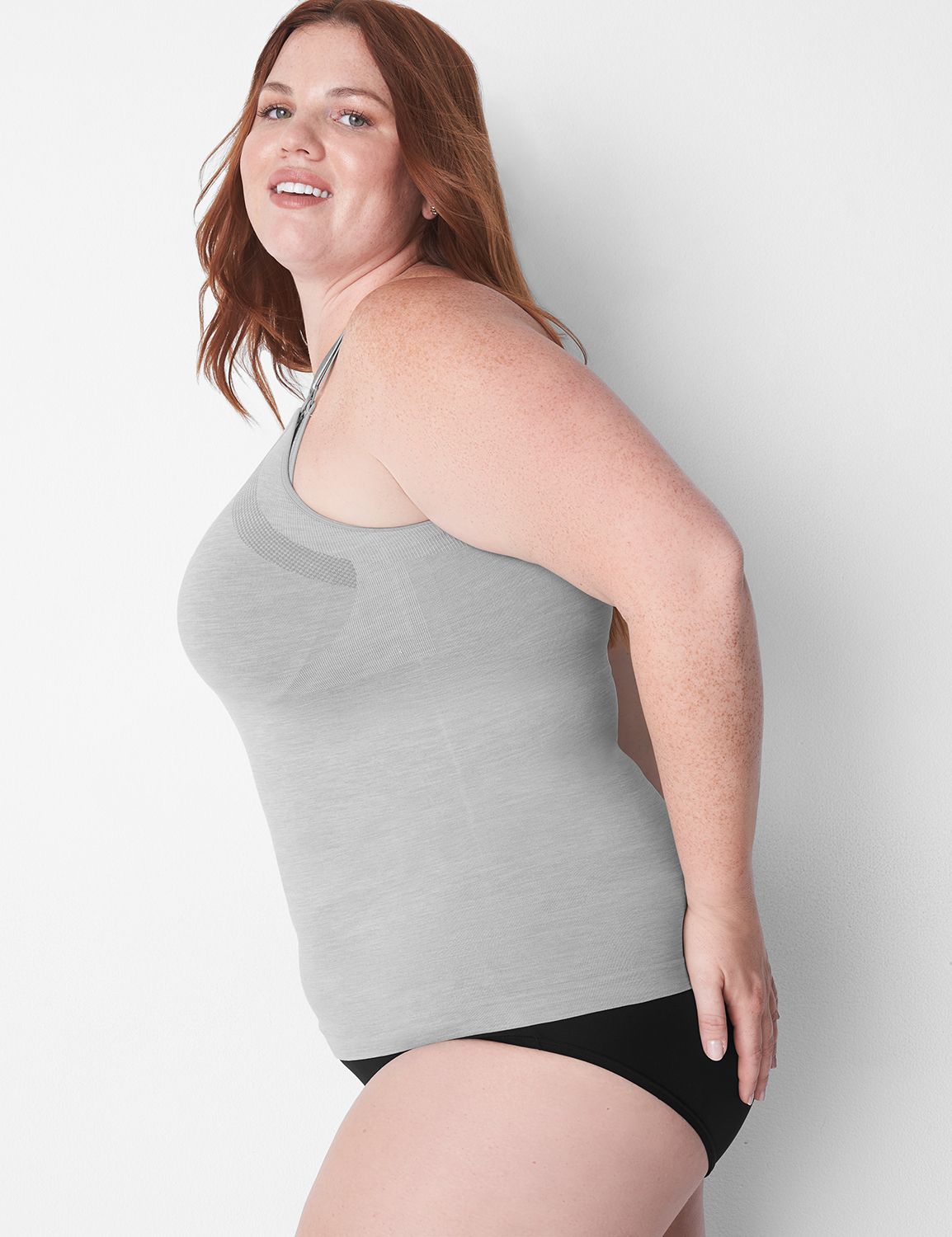 Sugar Candy Fuller Bust Seamless F-HH Cup Nursing Tank - Charcoal