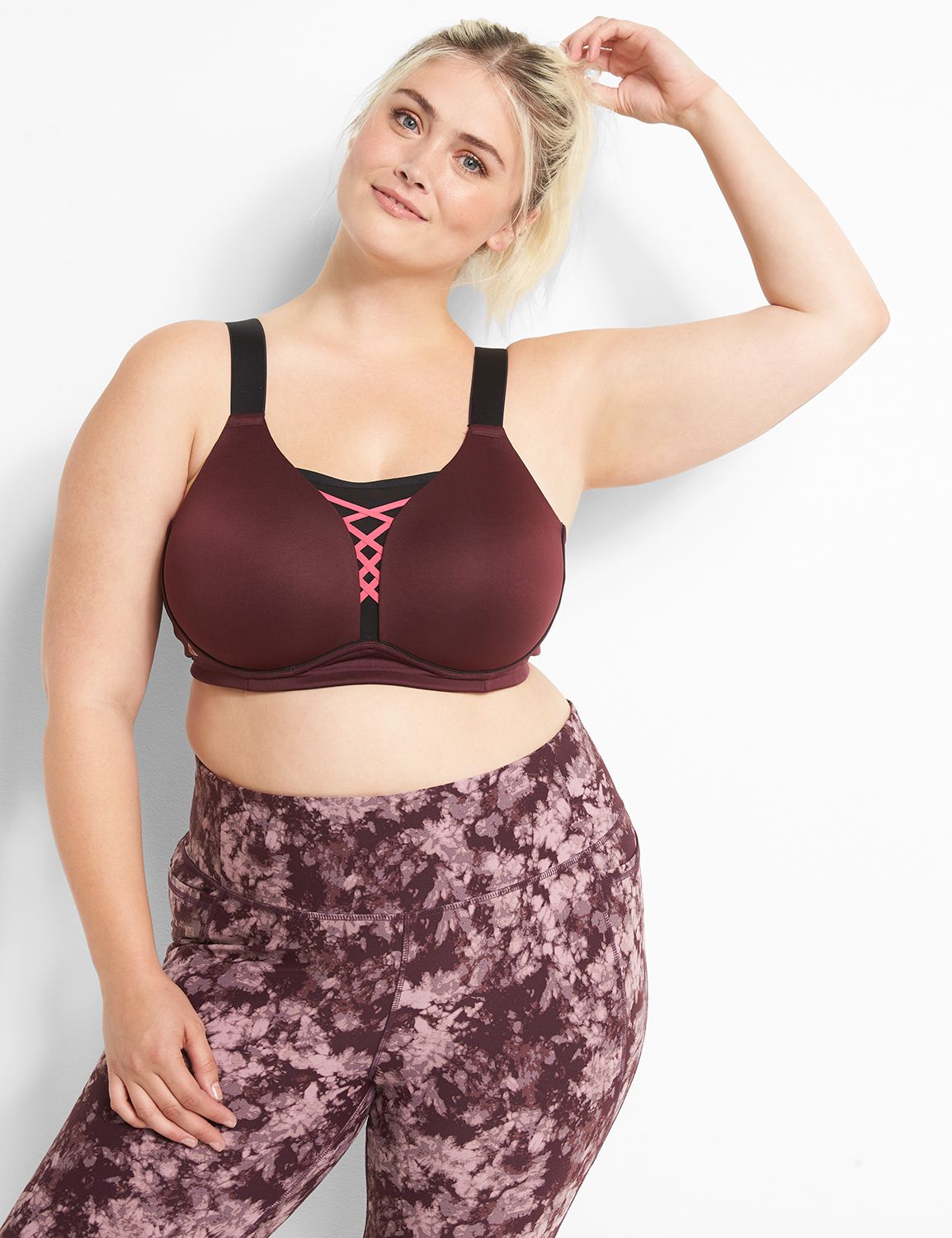 Lane Bryant Livi Wireless Medium-Impact Wicking Sports Bra 40DDD