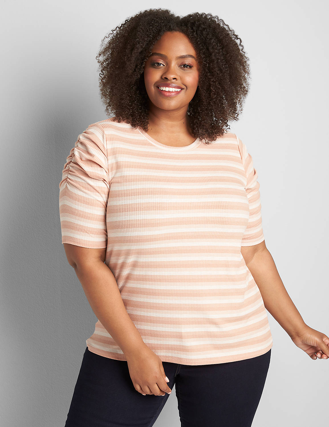 Perfect Puff Sleeve Ribbed Top Product Image 1
