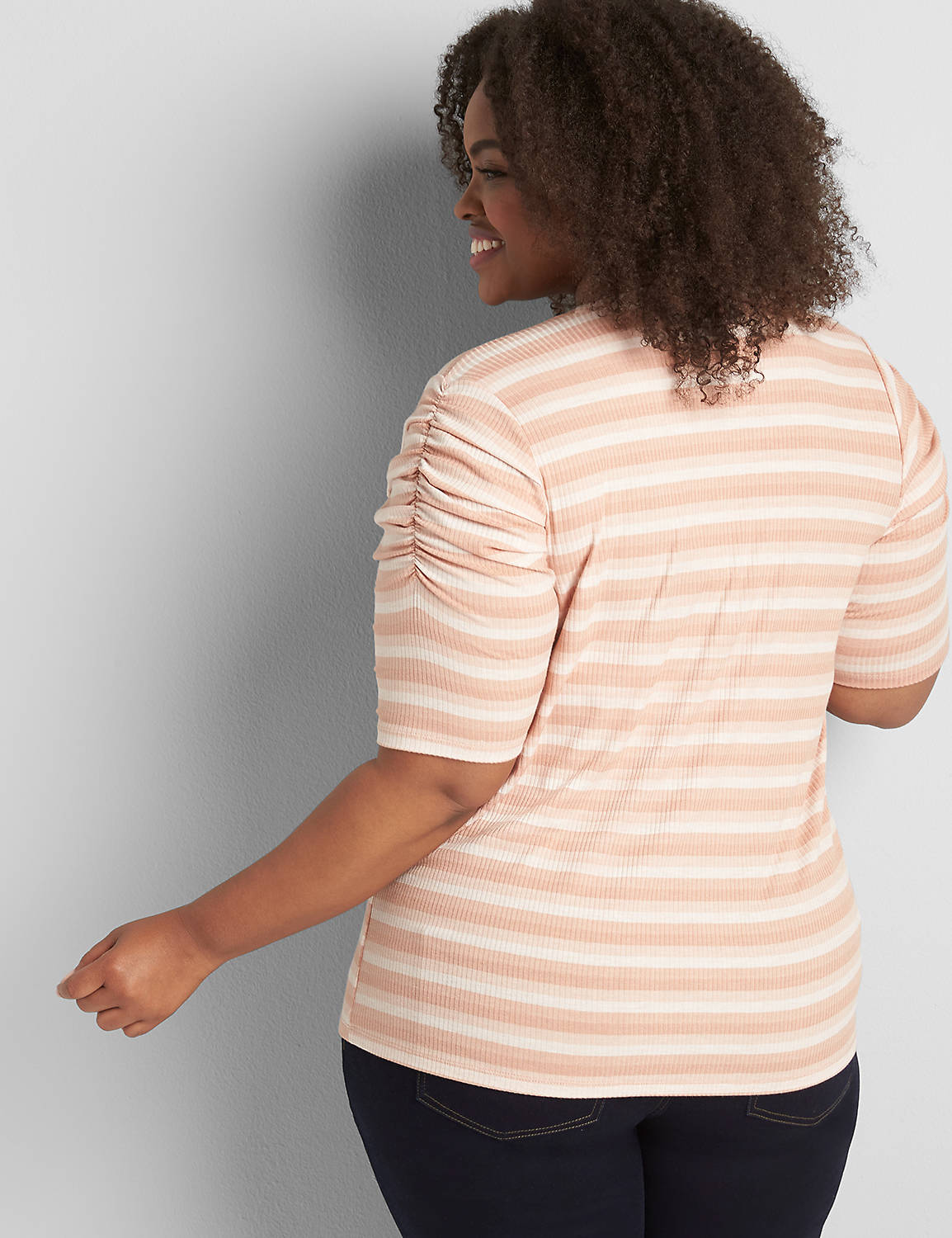 Perfect Puff Sleeve Ribbed Top Product Image 2