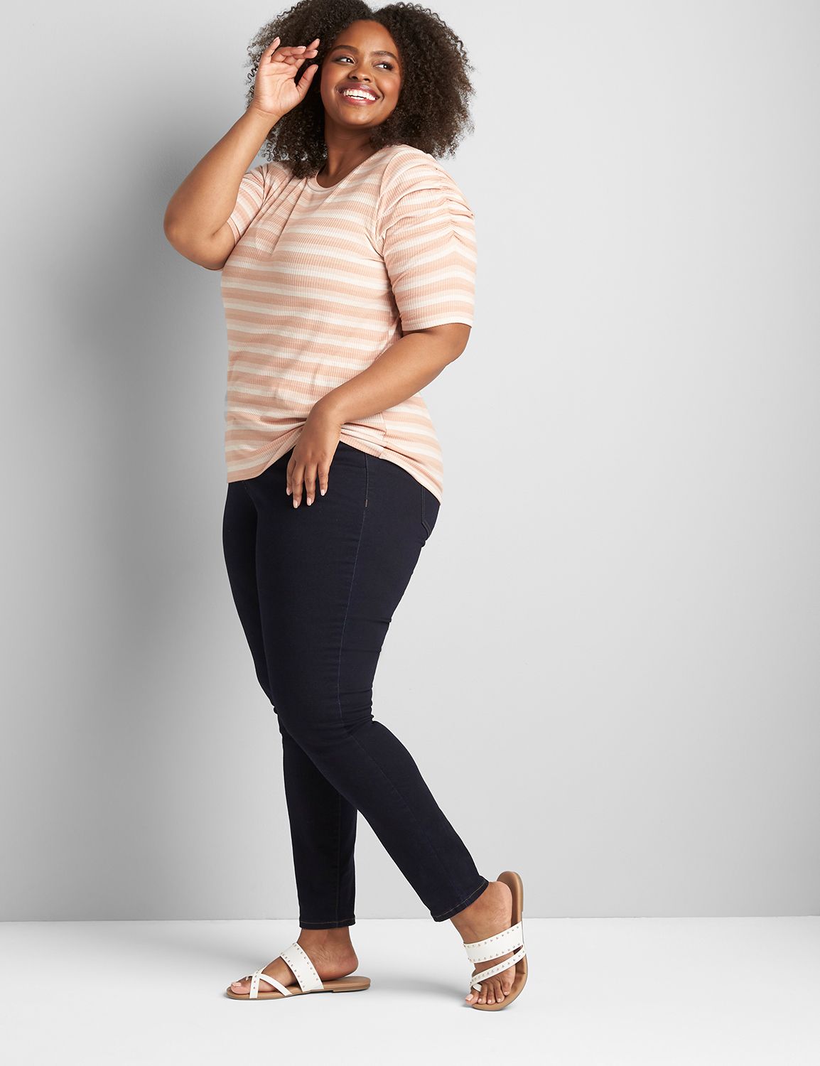 Perfect Puff Sleeve Ribbed Top Product Image 3