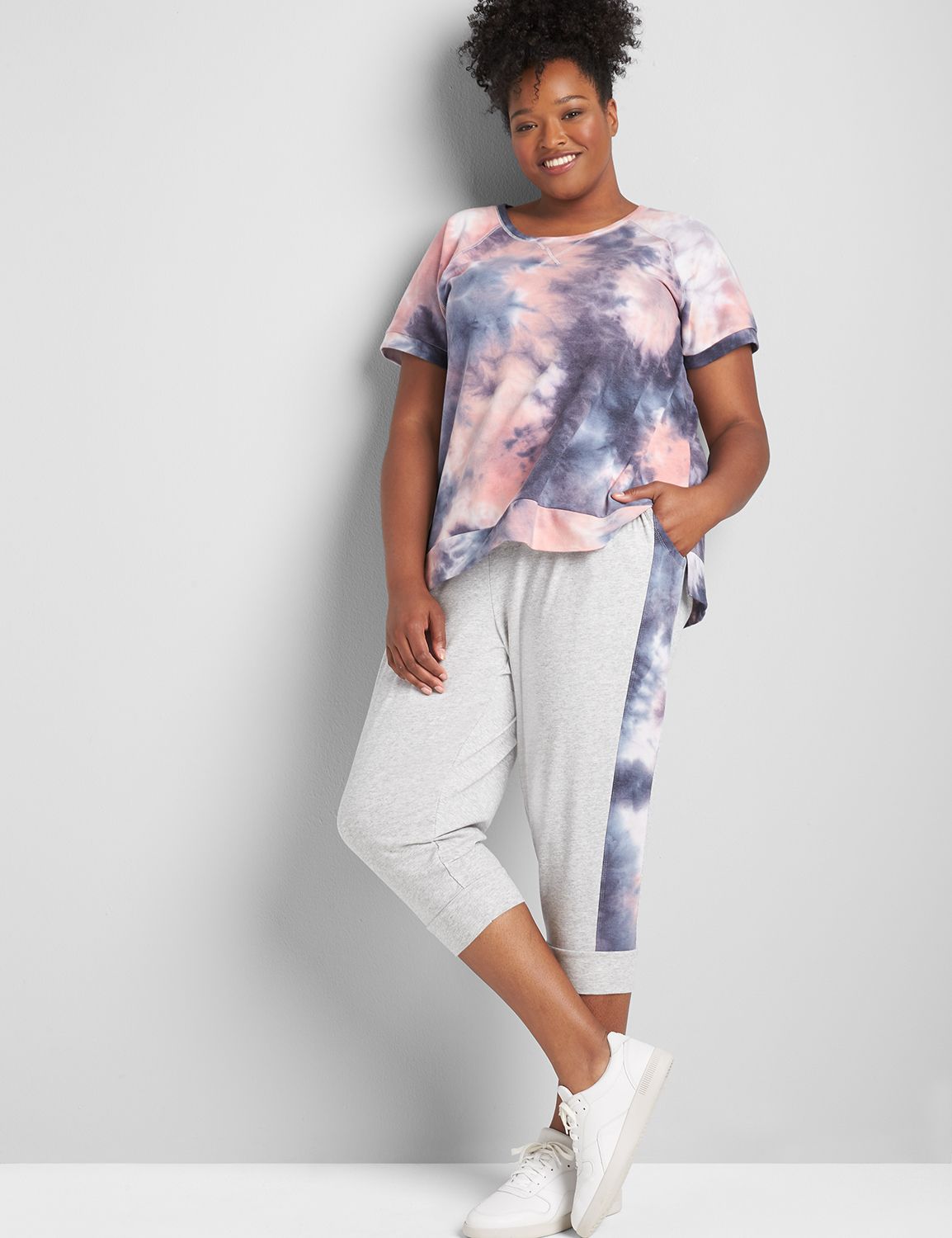 LIVI French Terry Jogger Capri - Tie-Dye