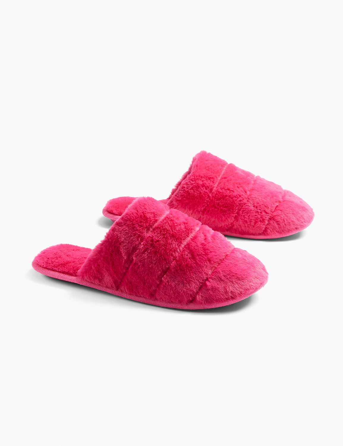 FAUX FUR SLIPPERS - Pink