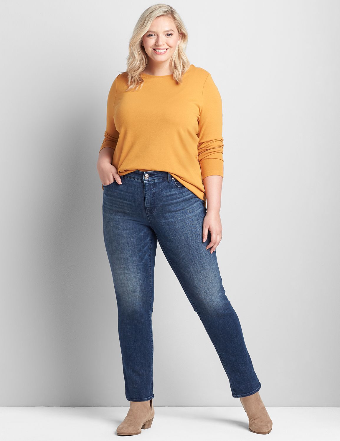 Seven7 Straight Jean - Embellished Dark Wash Product Image 2