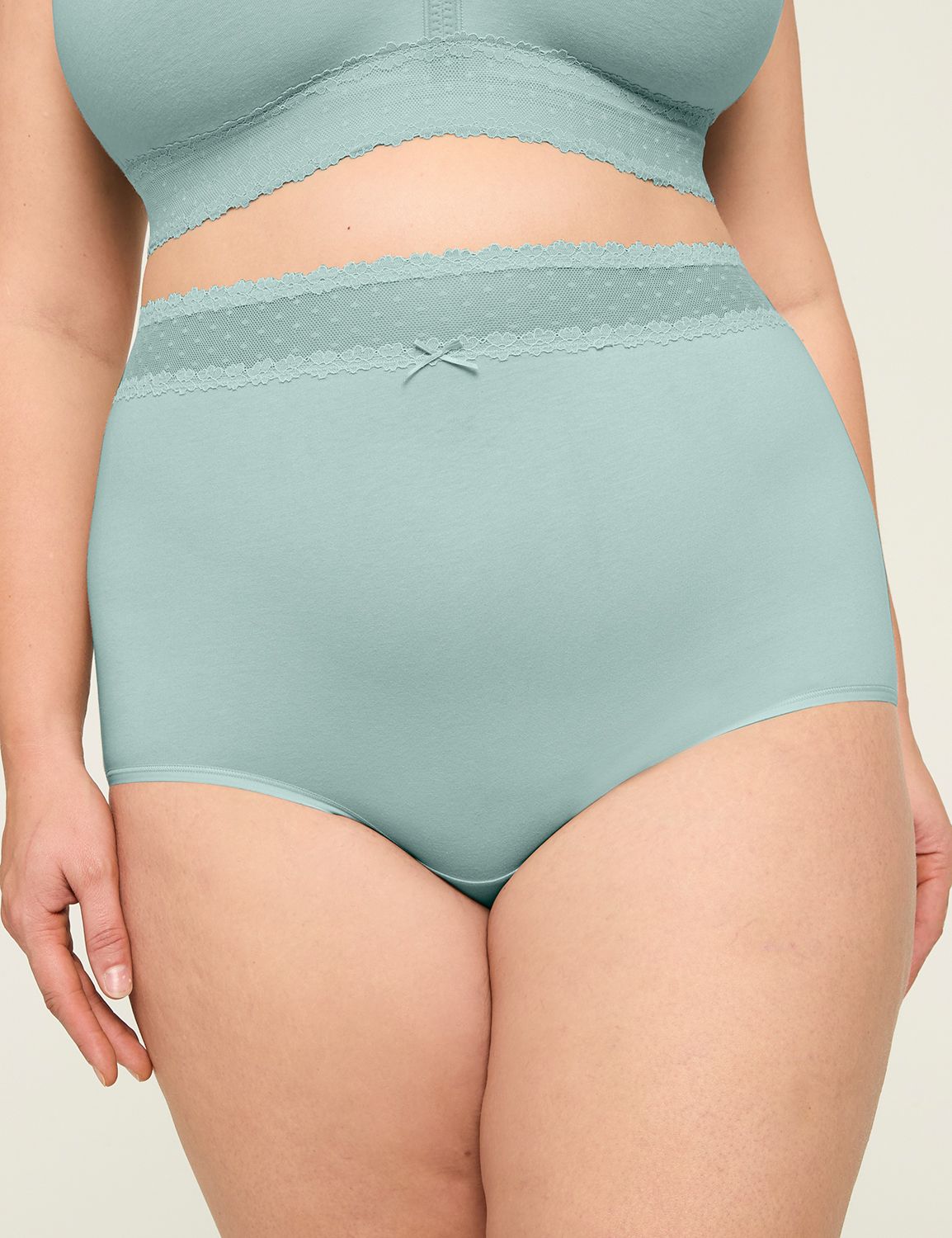 Cotton High Waist Brief Lovely Lace Product Image 1