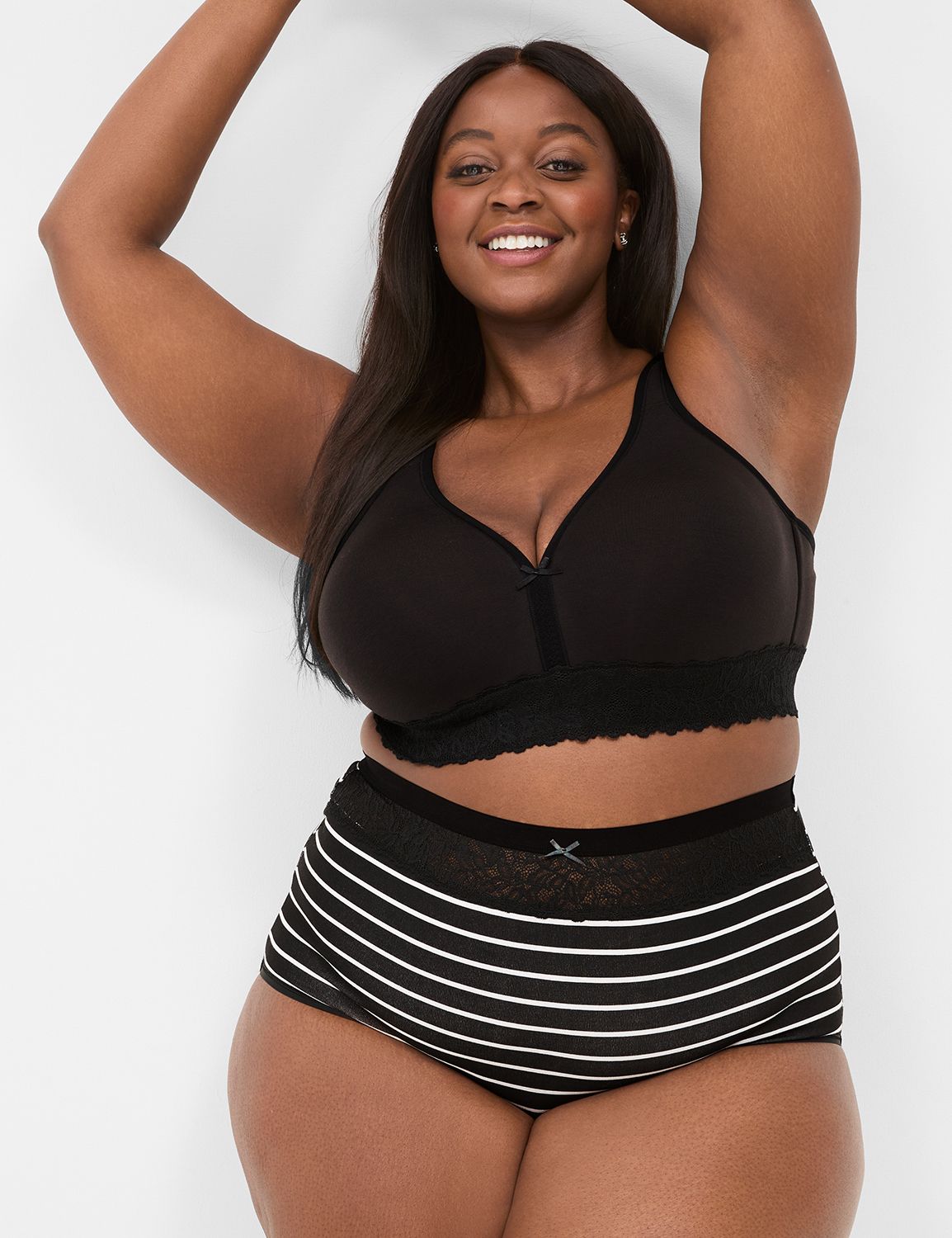 Cotton High Waist Brief Stretch Lac Product Image 1