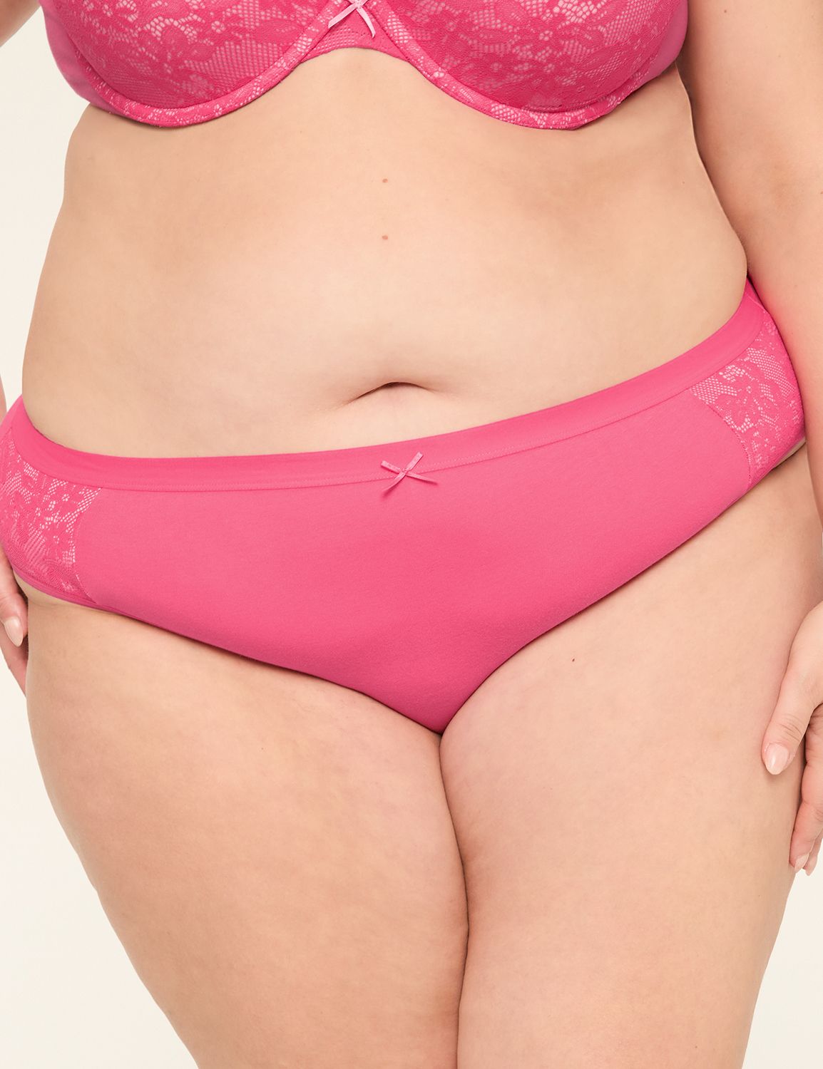Cotton Hipster Panty With Lace-Trim