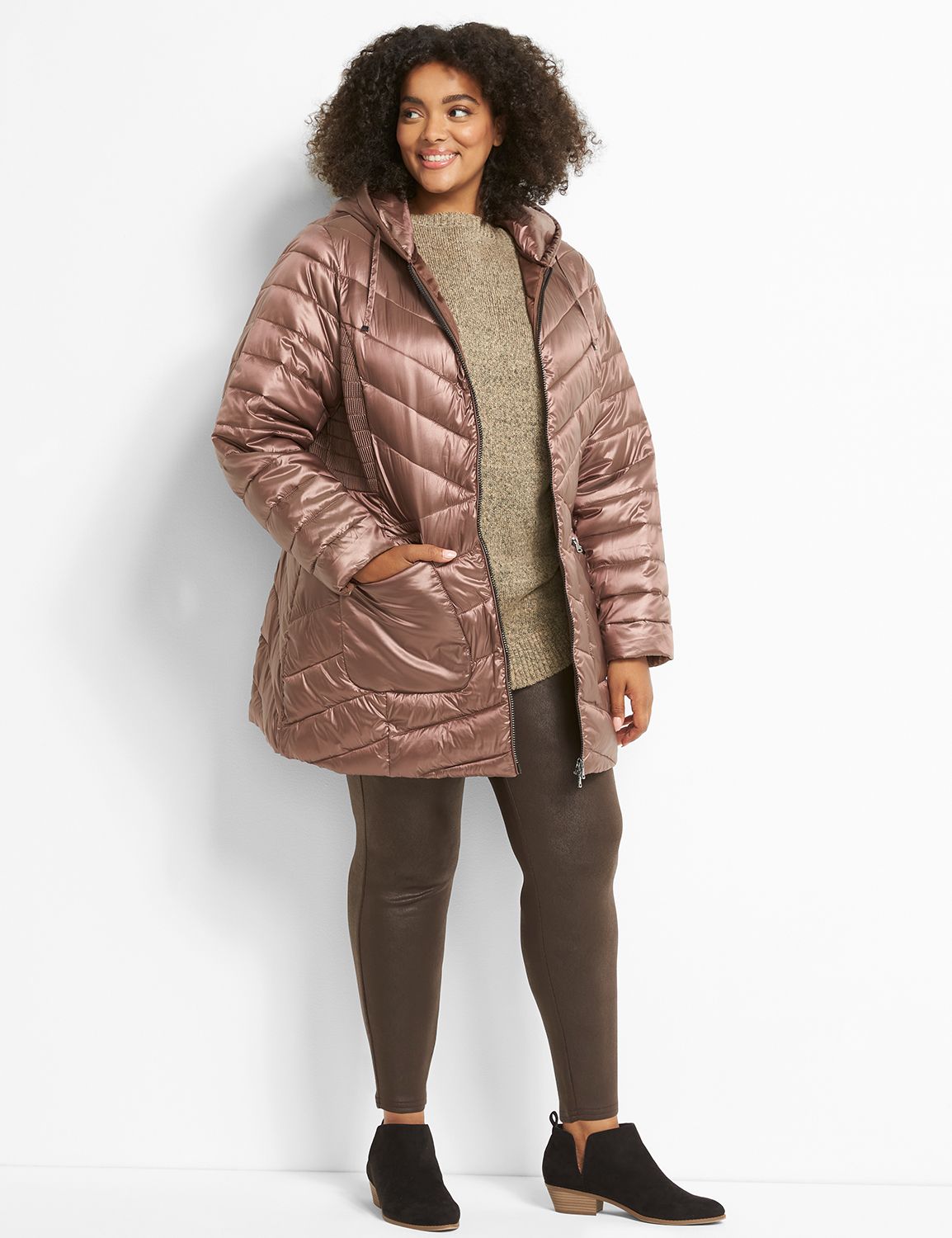 Bernardo quilted packable sales puffer coat