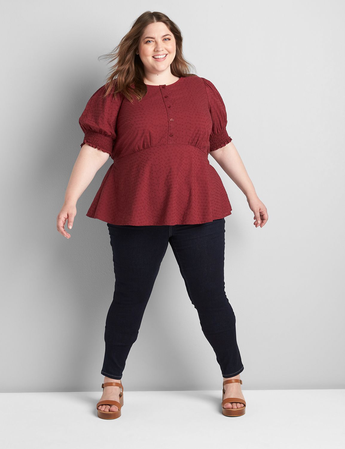Button-Down Babydoll Top Product Image 3