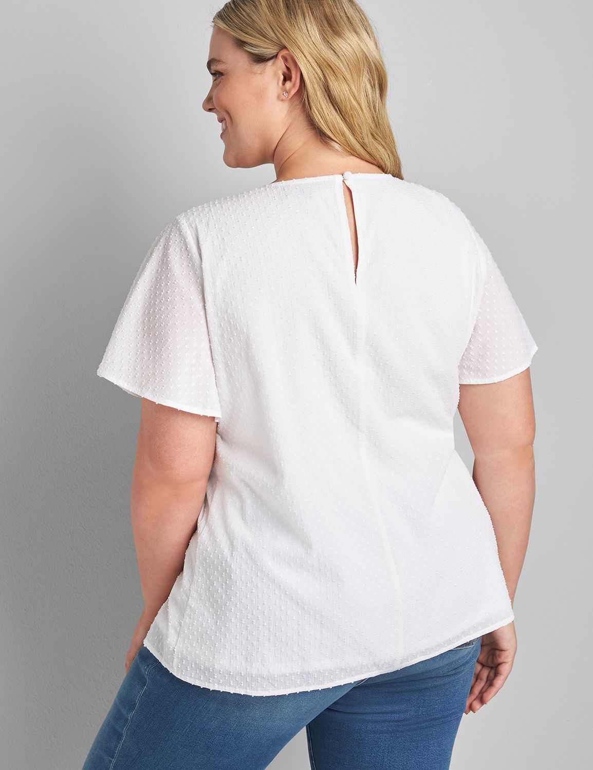 Flutter-Sleeve Smock Detail Top Product Image 2