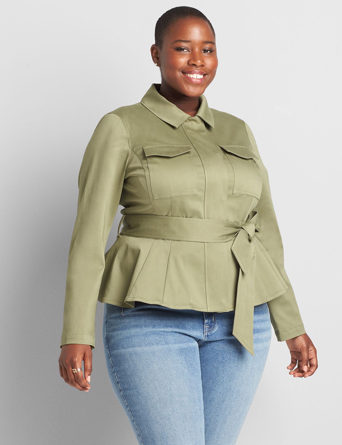 Peplum on sale utility jacket