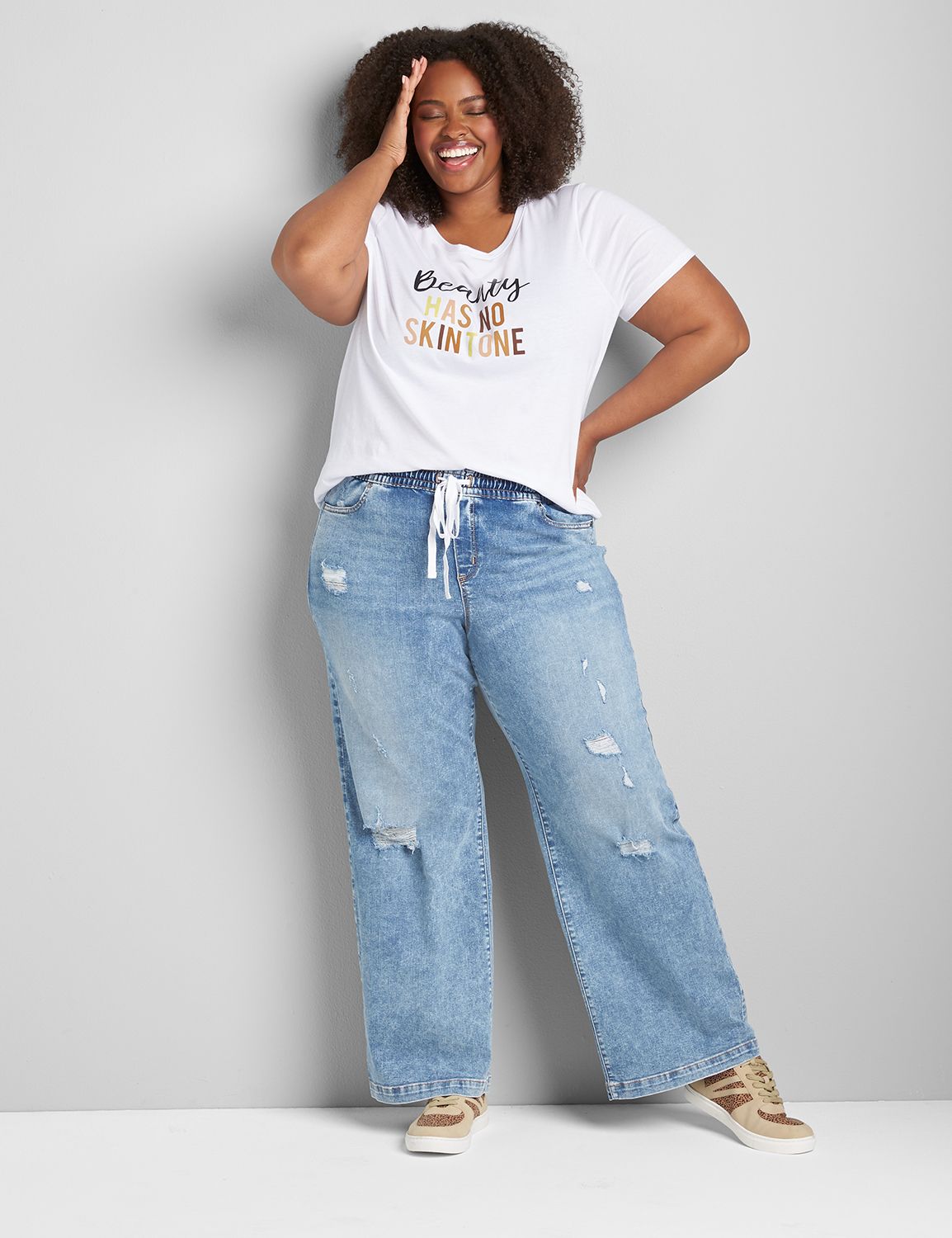 Wide leg 2025 pull on jeans