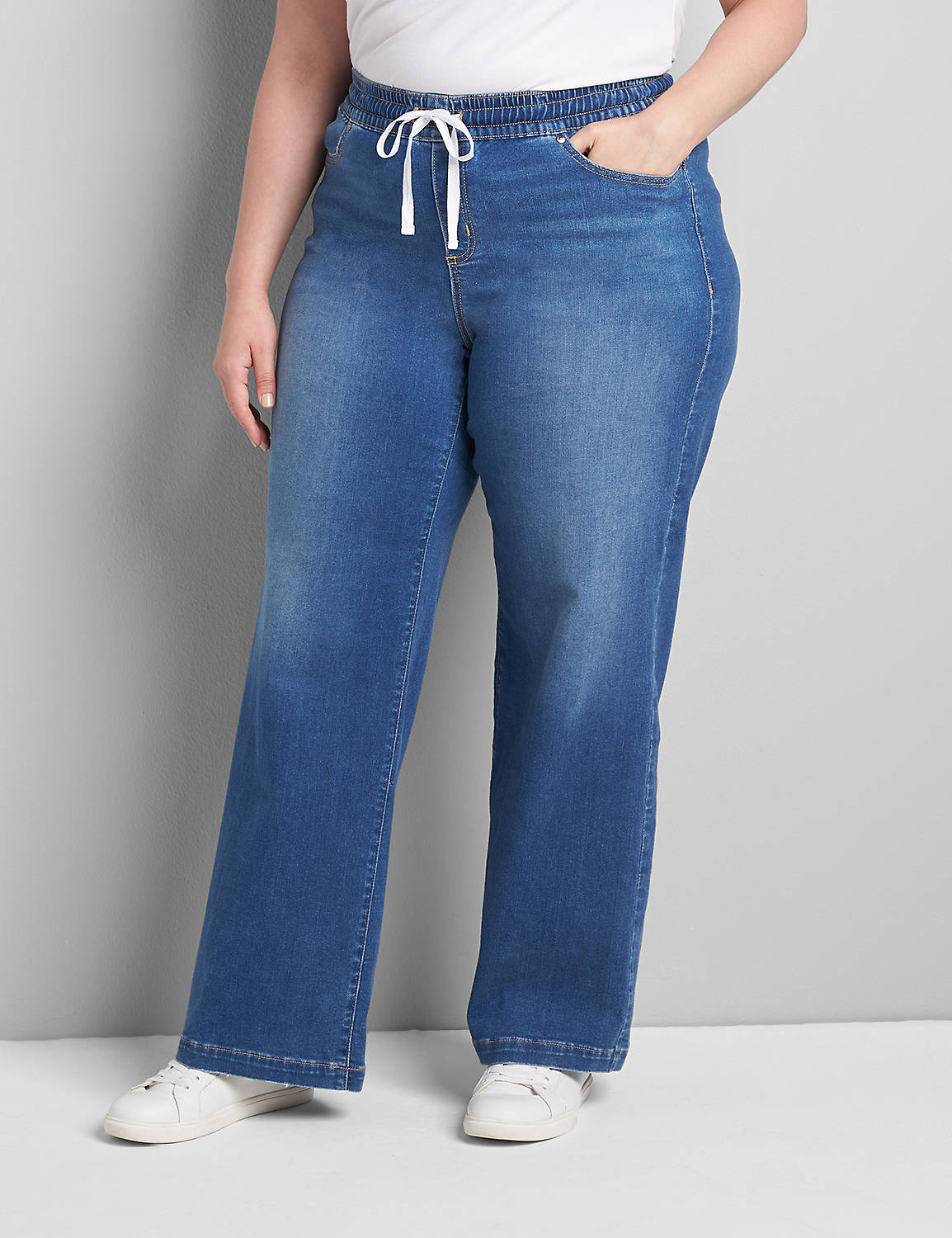 Pull-On Wide Leg Jean Product Image 1