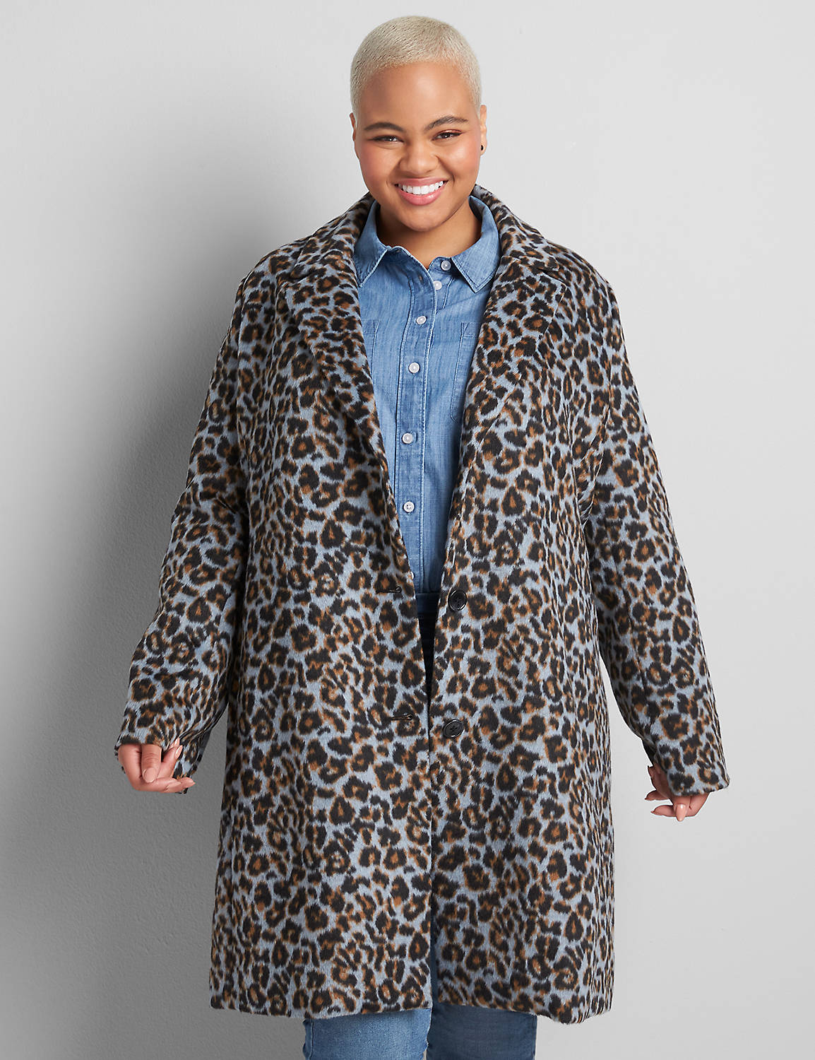 Bernando-Faux Wool Leopard Coat 112 Product Image 1
