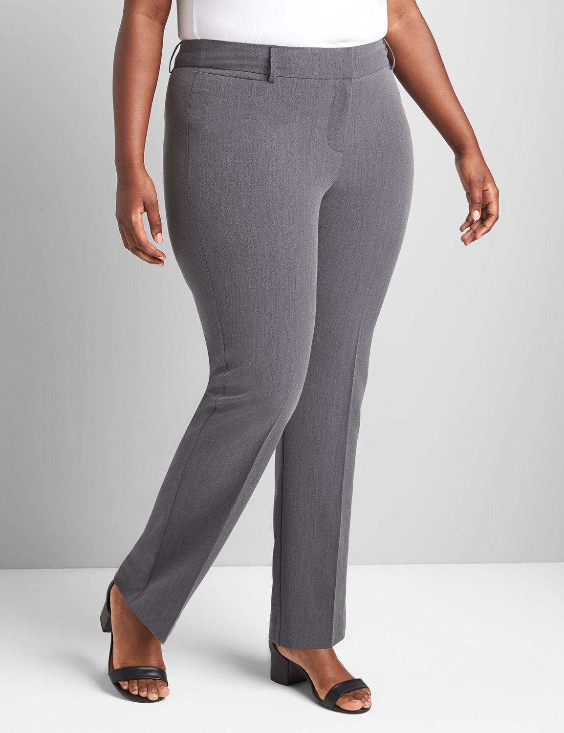 The Perfect Drape Straight Fit Straight with Magic Waistband - Deluxe  1122733:B65 Dark Heather Grey:12