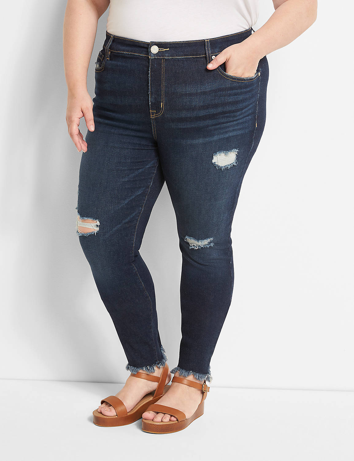 Straight Fit High-Rise Skinny Jean Product Image 1