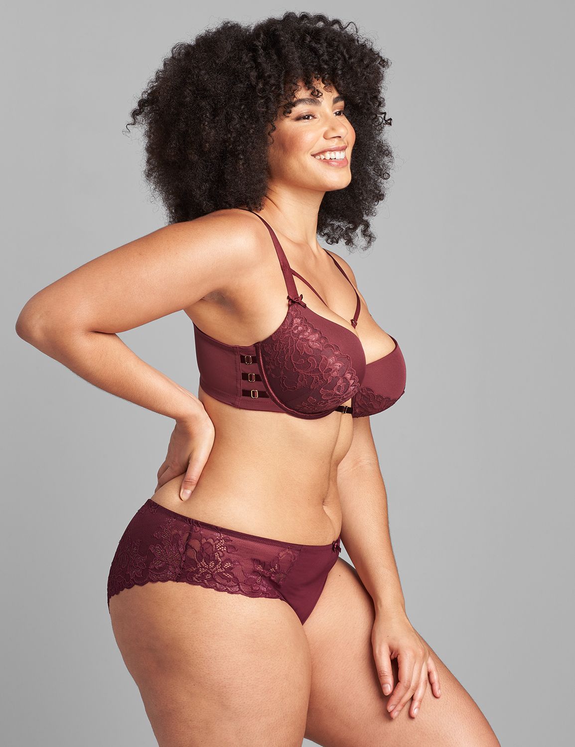 Shimmer Lace Boost Balconette Bra Product Image 3