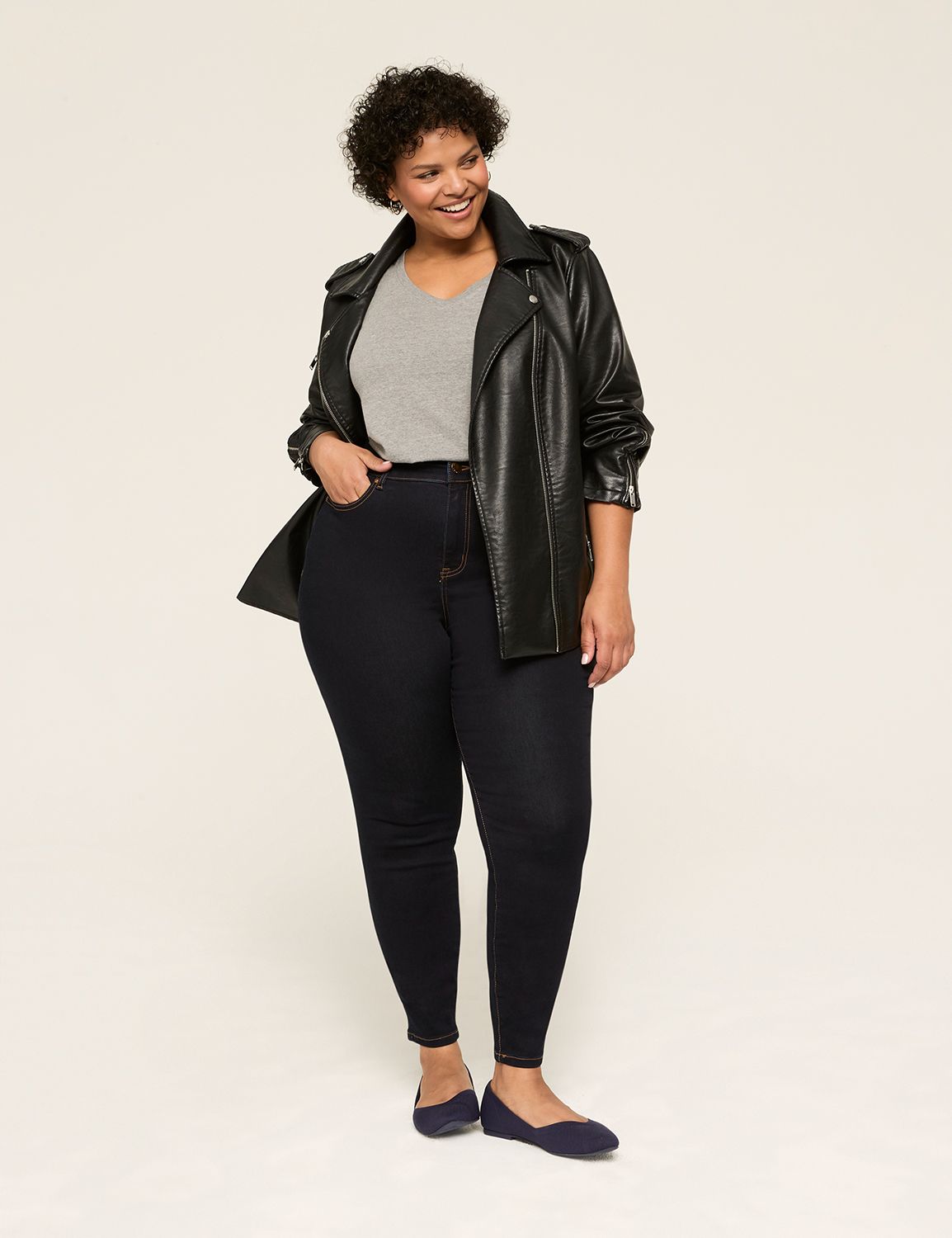 CURVY HIGH RISE SKINNY- RINSE WASH Product Image 3