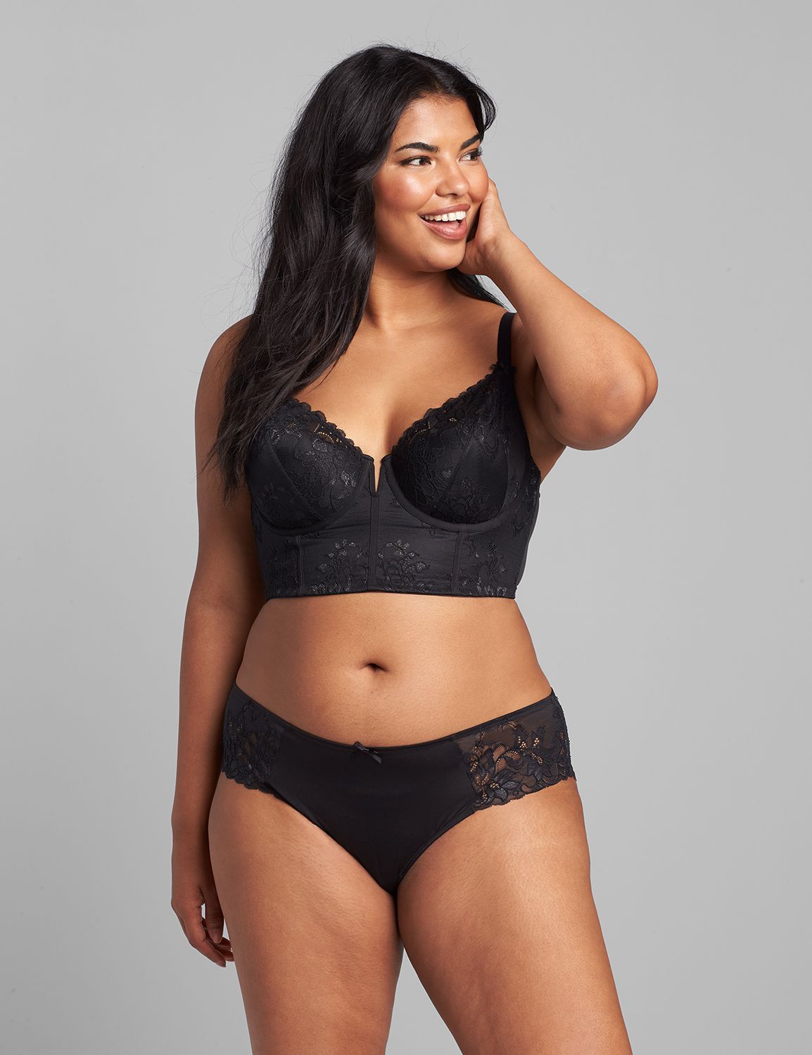 Shimmer Lace-Back Cheeky Panty Product Image 1
