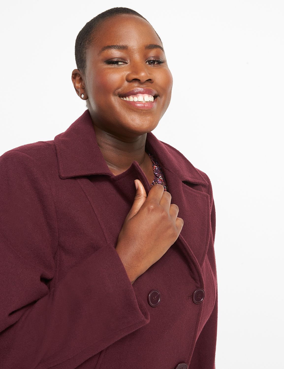 Lane bryant wool store coat