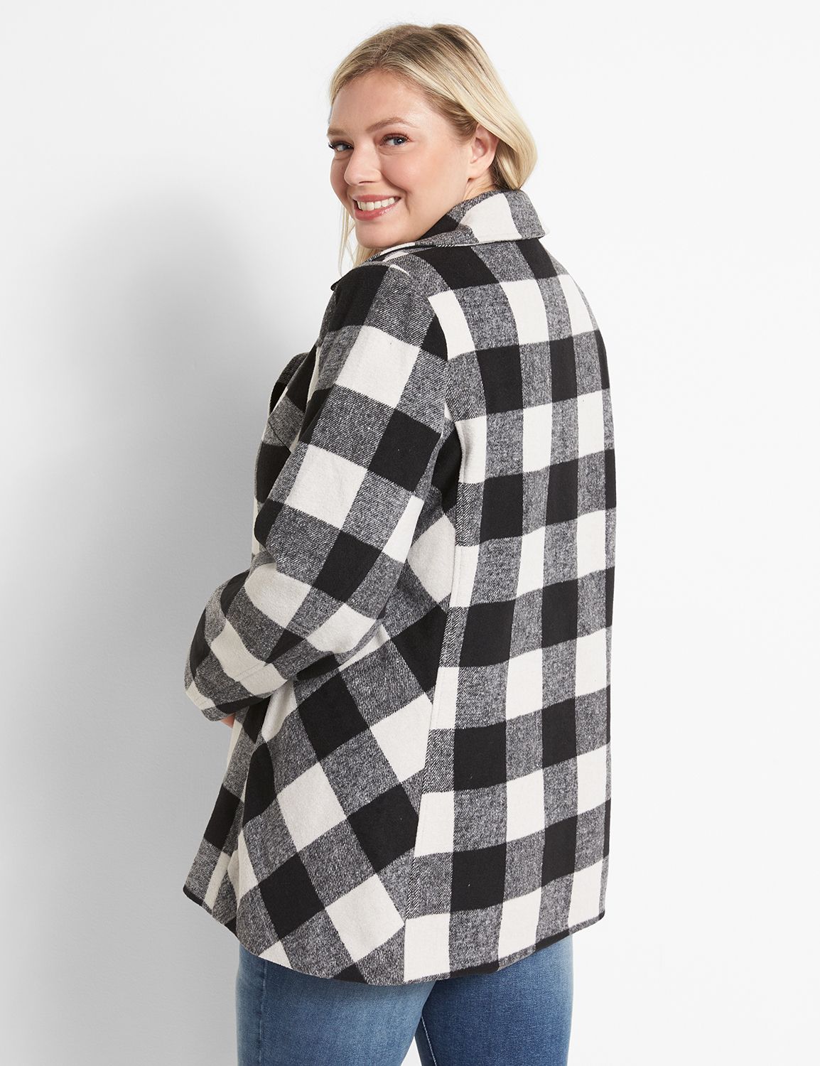 Double Breasted Faux Wool Coat &acirc; Pa Product Image 2