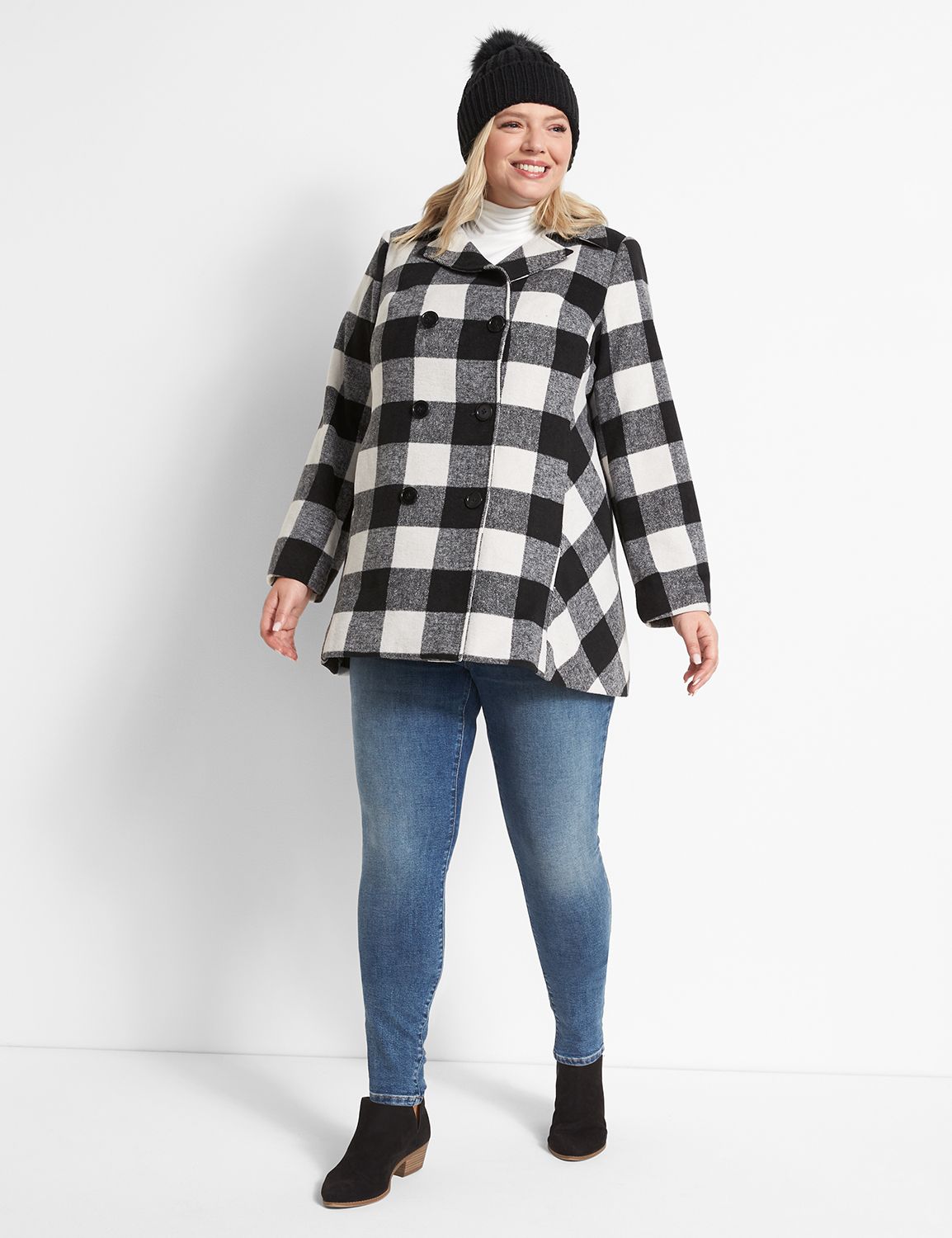 Double Breasted Faux Wool Coat &acirc; Pa Product Image 3