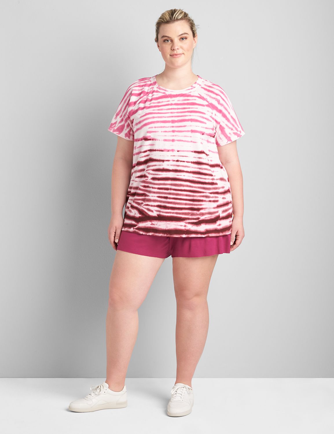 Short Sleeve Crew Neck Dye Effect S Product Image 3