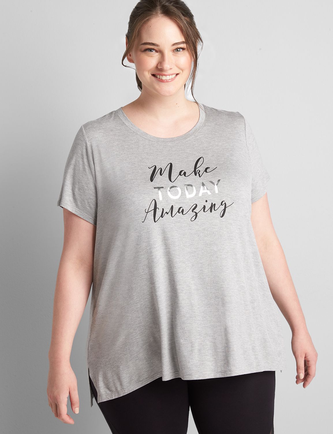 LIVI Side-Slit Graphic Tee Product Image 1
