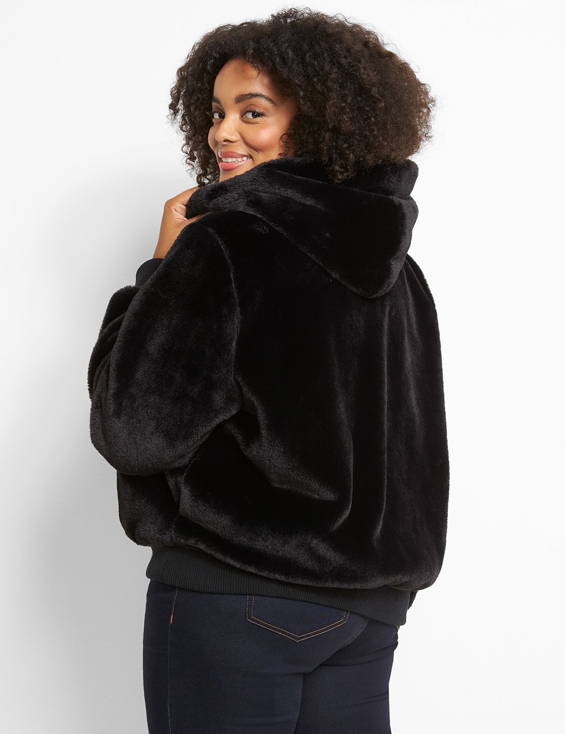 Hooded Faux Fur Coat 1123194