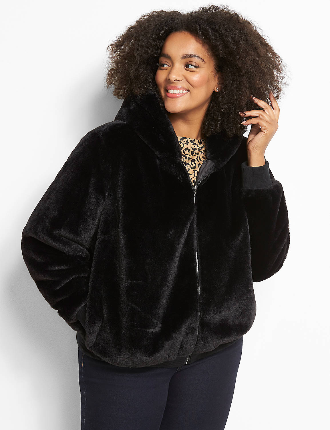 Hooded Faux Fur Coat 1123194 Product Image 4