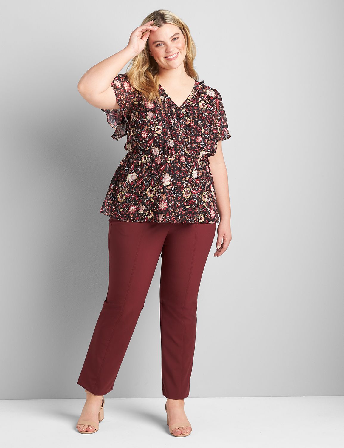 Lane bryant peplum tops on sale