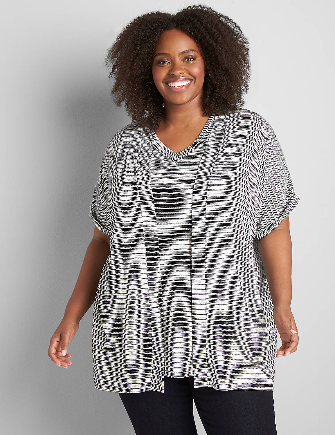 Cuffed Dolman-Sleeve Overpiece Product Image 1