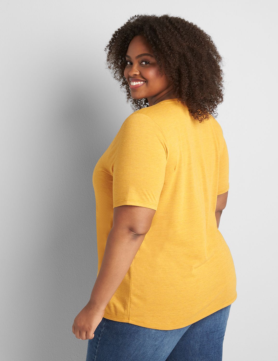 Perfect Sleeve Scoop-Neck Tee - Shine Product Image 2