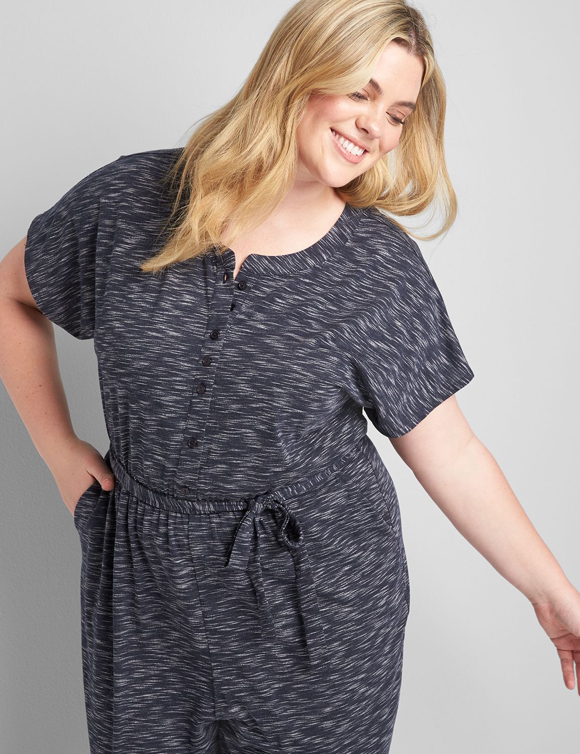 Short Dolman Sleeve Button Front Pe Product Image 3